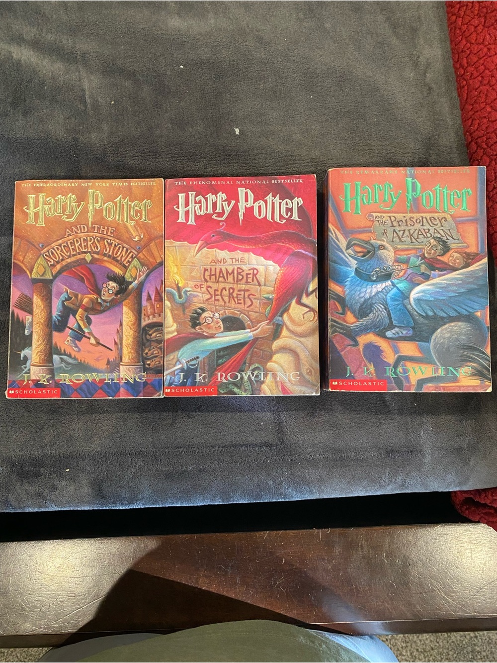 Scholastic Harry Potter Paperback Book Lot 3 Sorcerer’s Stone/Chamber/Azkaban
